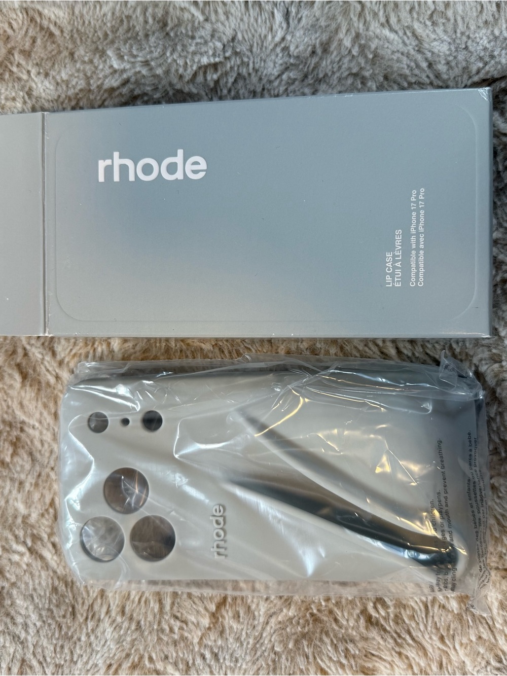 RHODE Matte Silicone iPhone Case in Light Gray iPhone 17th